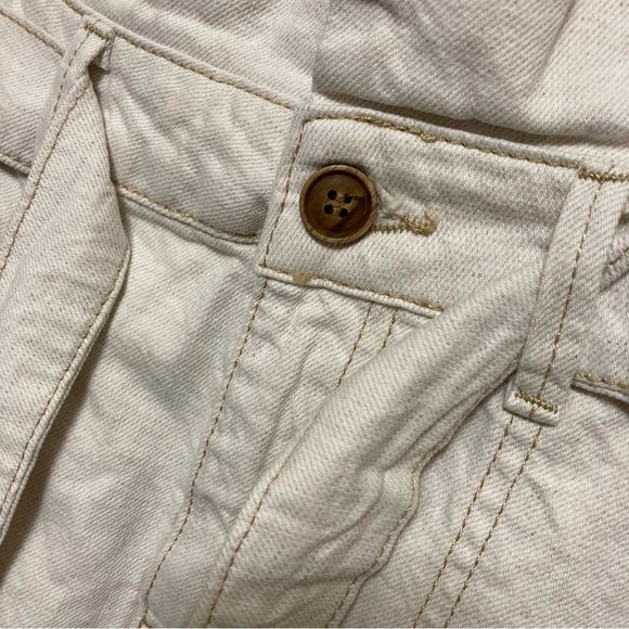 Free People High Waist Paperbag Mini linen blend Skirt size 6 - Picture 10 of 15